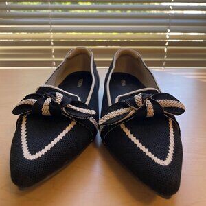 Vivaia black and white loafers